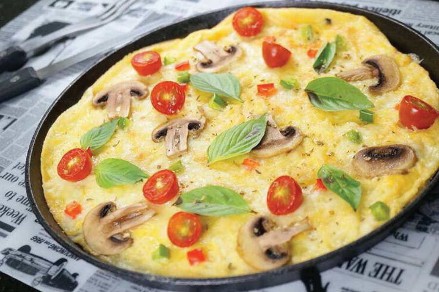 Hot Plate Omelet Pizza