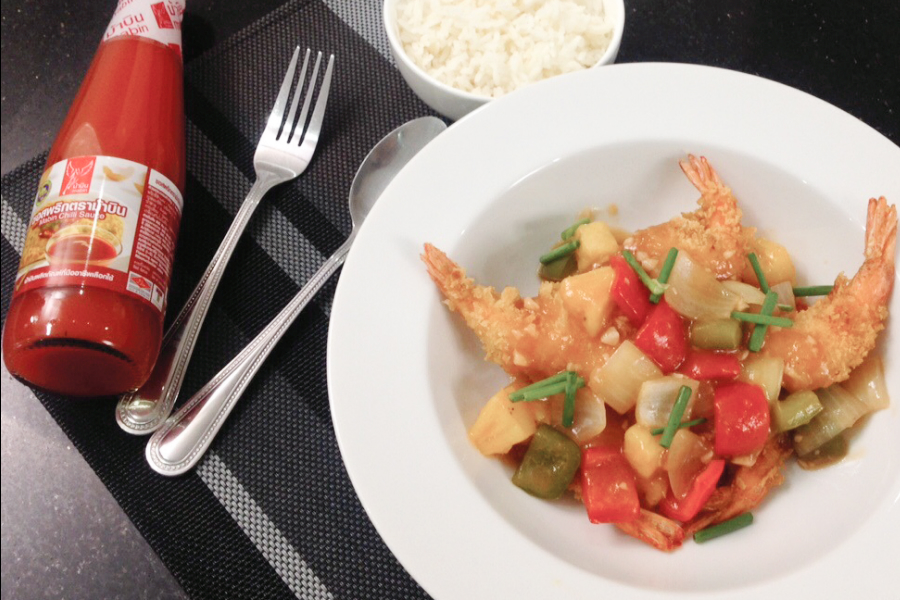 Crispy Shrimp Stir-Fried in Sweet and Sour Sauce